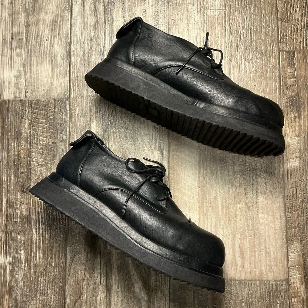 Black Leather Women’s Shoes EUR Size 38=US Size 7.5